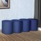 Regency Logan Round Vinyl Ottoman (Set of 4)- Naval Blue N6262NB4PK - alternate 2